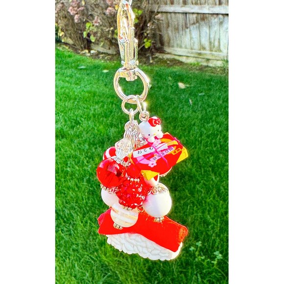 Hello Kitty Bento Iwako Salmon Sushi Keychain Purse Bag Charm - Picture 3 of 8